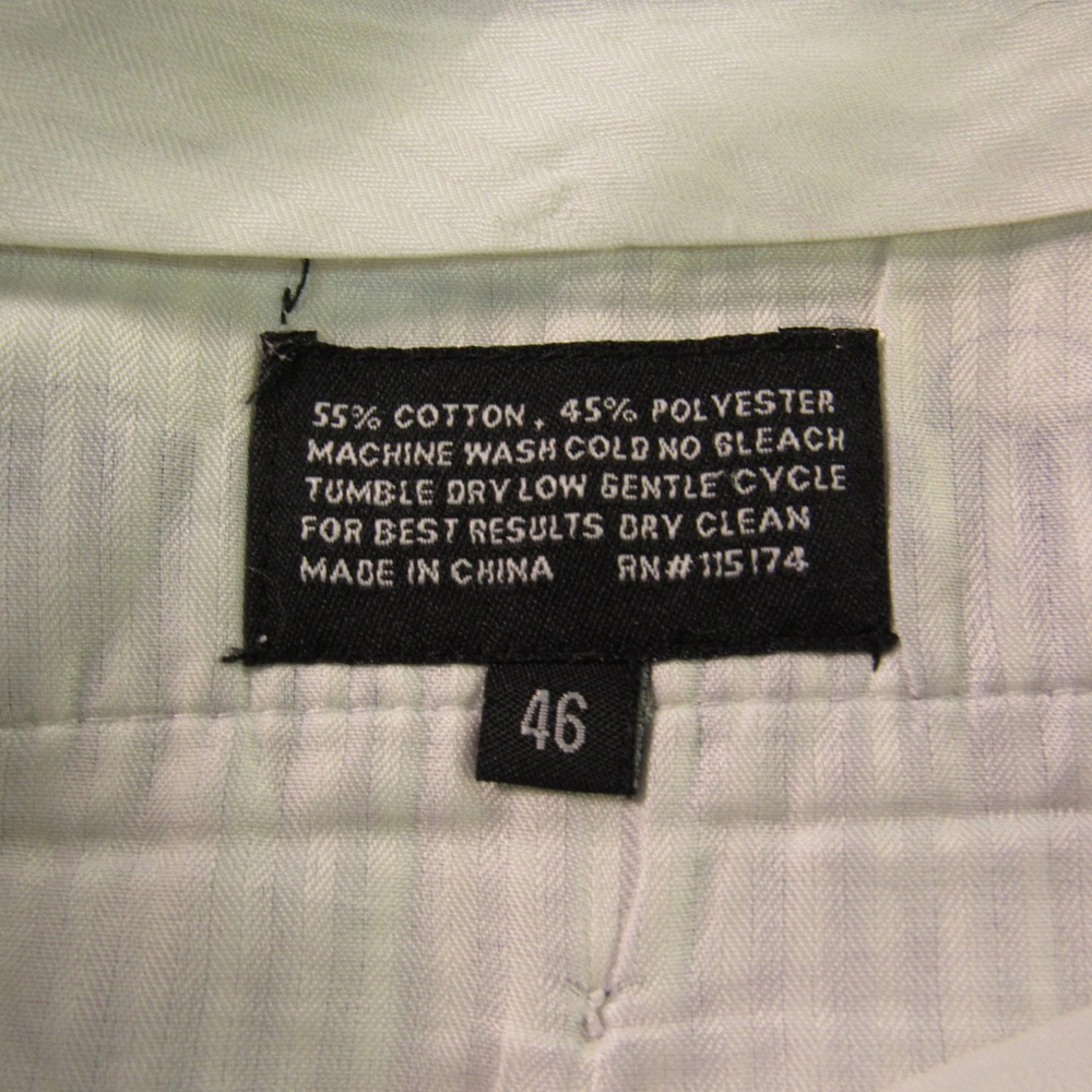 Linea Uomo Shorts Mens 46x13 Blue‎ White Seersucker Striped Pleated Cotton Blend - Picture 4 of 11